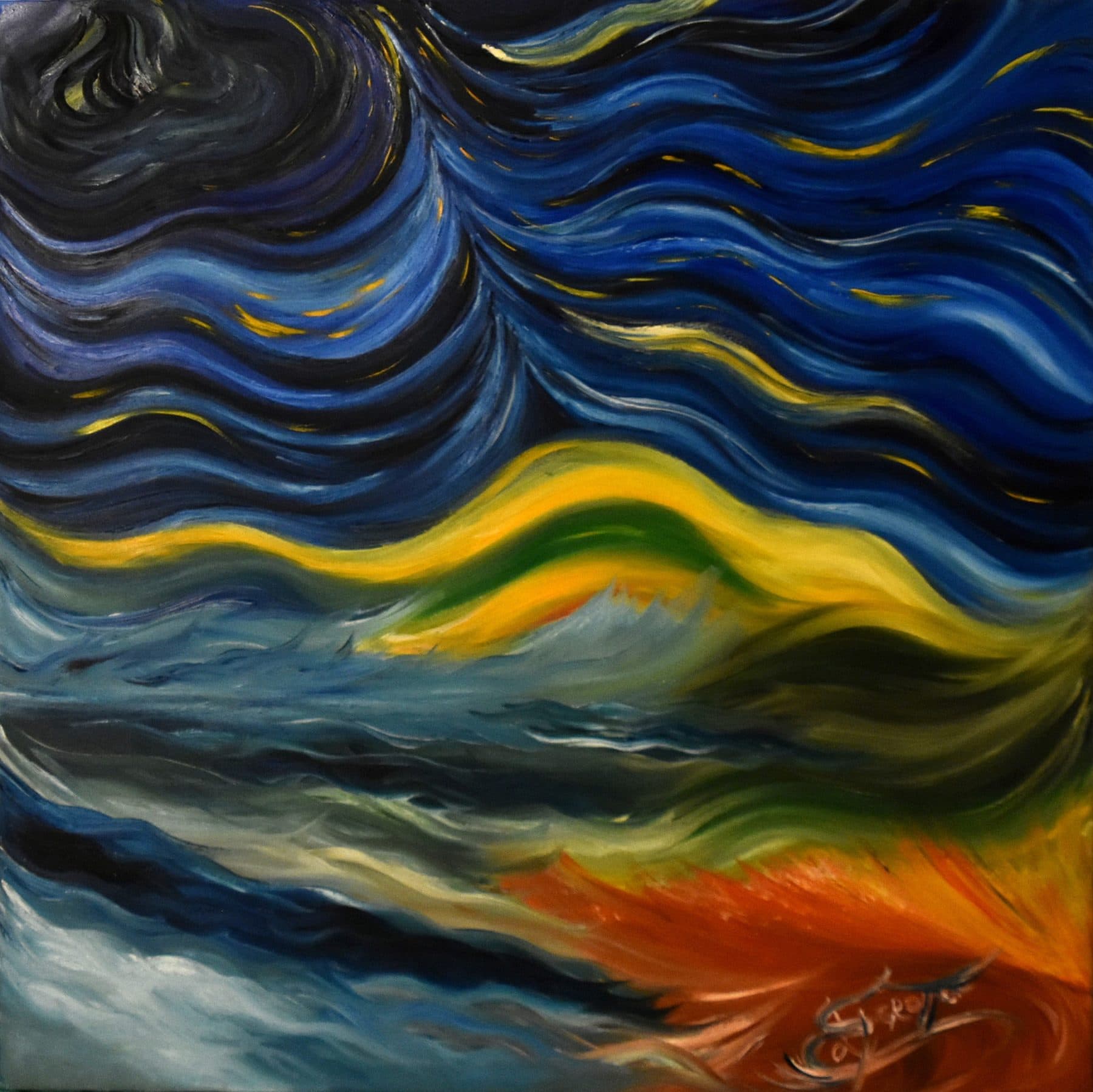 Chiarore nella notte – olio su tela 60x70_2016