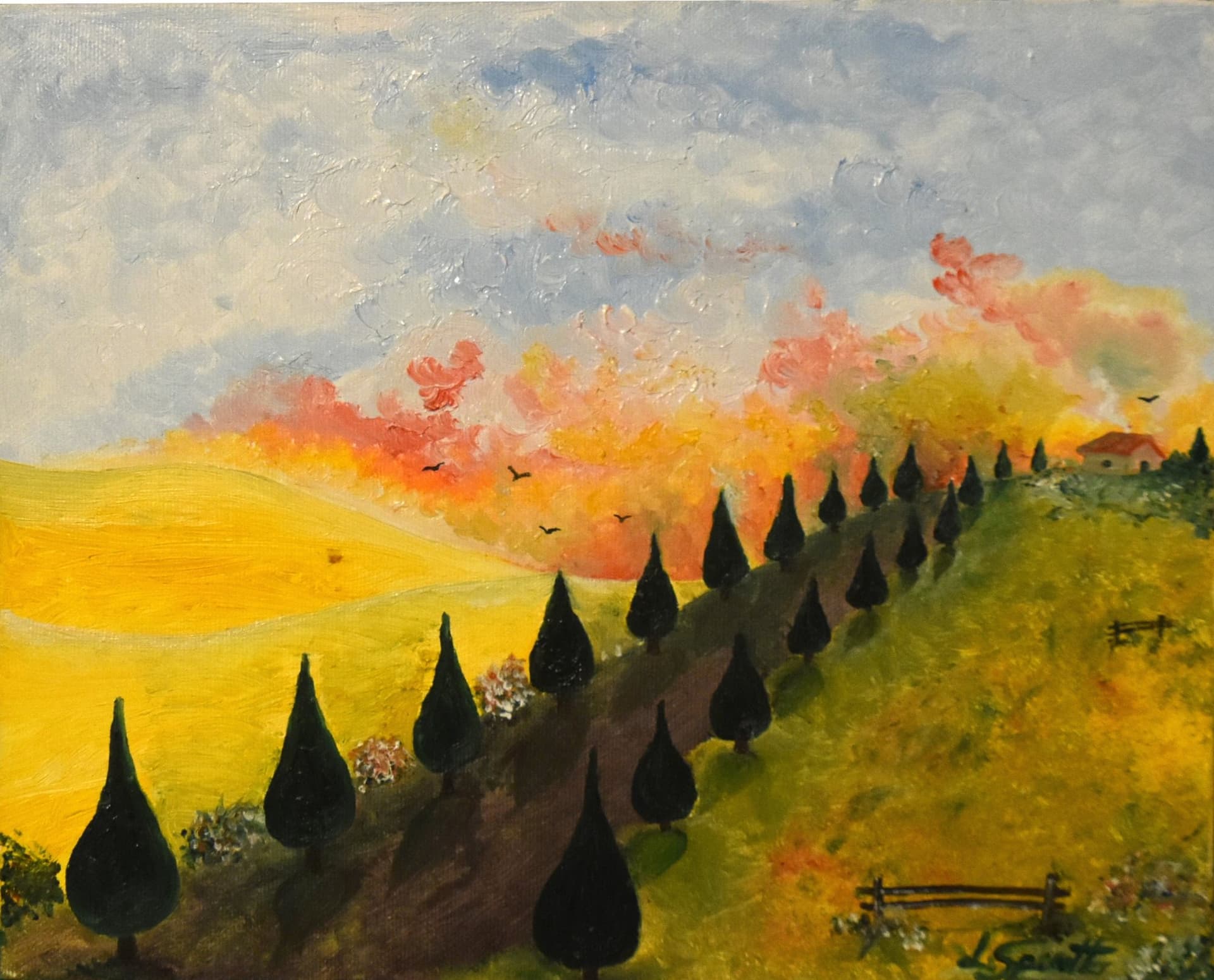 Antico percorso — olio su tela